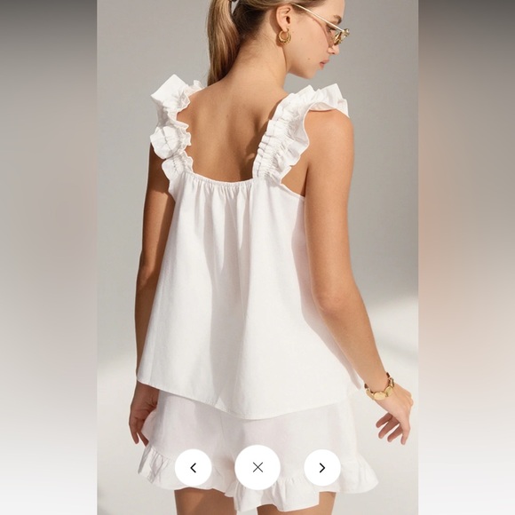 White Ruffle Matching Set - Picture 3 of 3